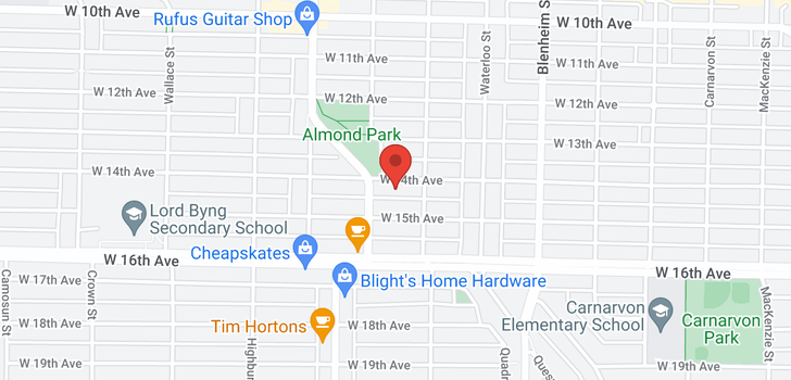 map of 3544 W 14TH AVENUE